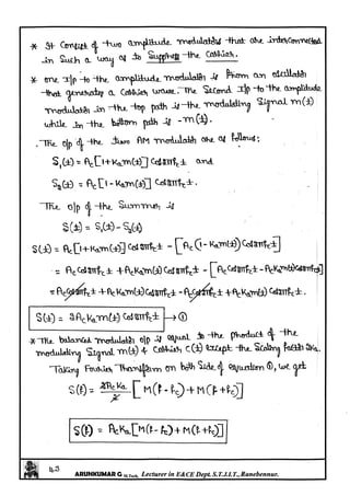 Analog Communication Notes Analog Communication Notes written by Arun Kumar G, Associate Professor ...