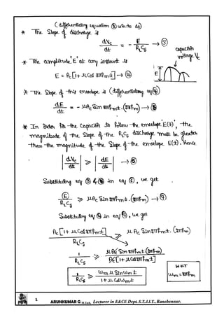 Analog Communication Notes Analog Communication Notes written by Arun Kumar G, Associate Professor ...