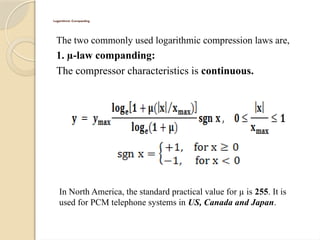 Compressed Logarithm ANALOG COMMUNICATION -UNIT 5 Study material | PPTX