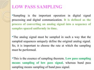 Pass Sampling ANALOG COMMUNICATION -UNIT 5 Study material | PPTX