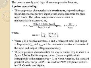 Compressed Logarithm ANALOG COMMUNICATION -UNIT 5 Study material | PPTX