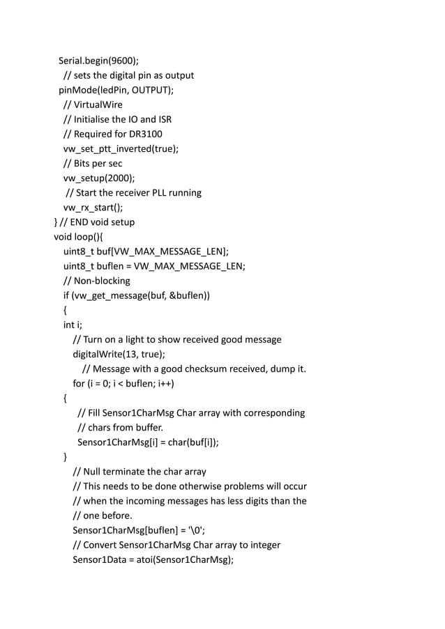 Analog data transmission on rf module using arduino | PDF