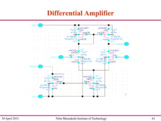 Differential Amplifier

30 April 2011

Nitte Meenakshi Institute of Technology

61

 
