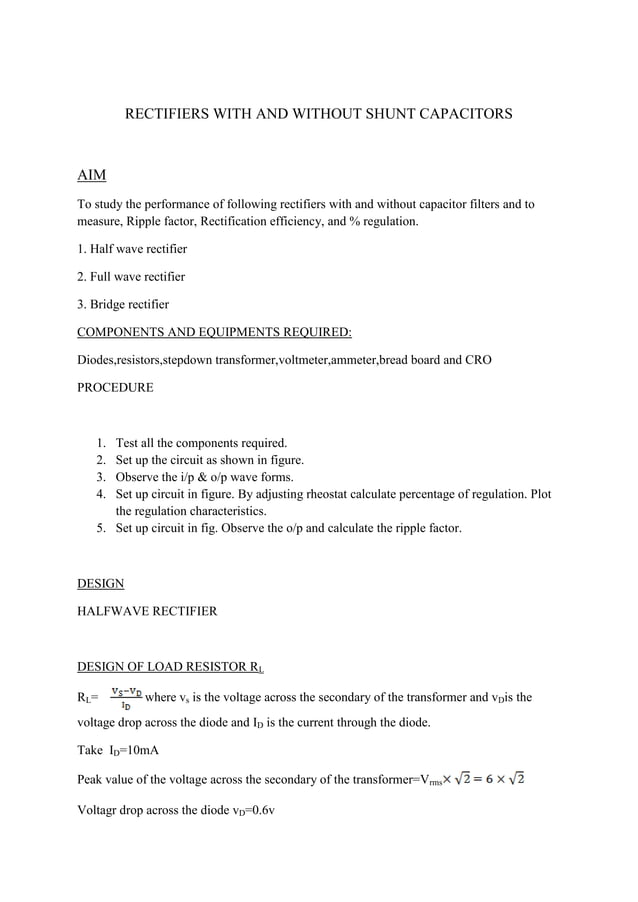 Analog electronics LAB MANUAL PDF