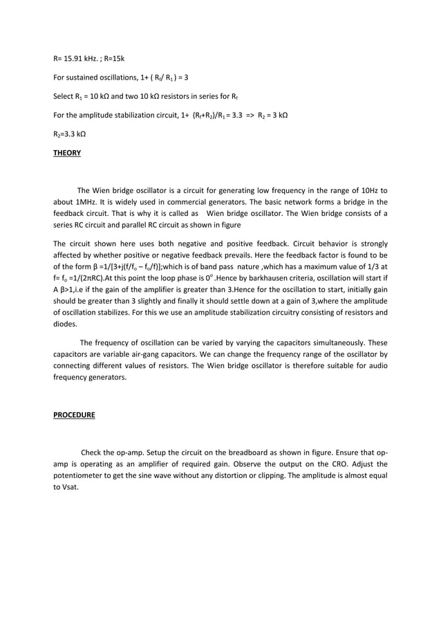 Analog electronics LAB MANUAL PDF