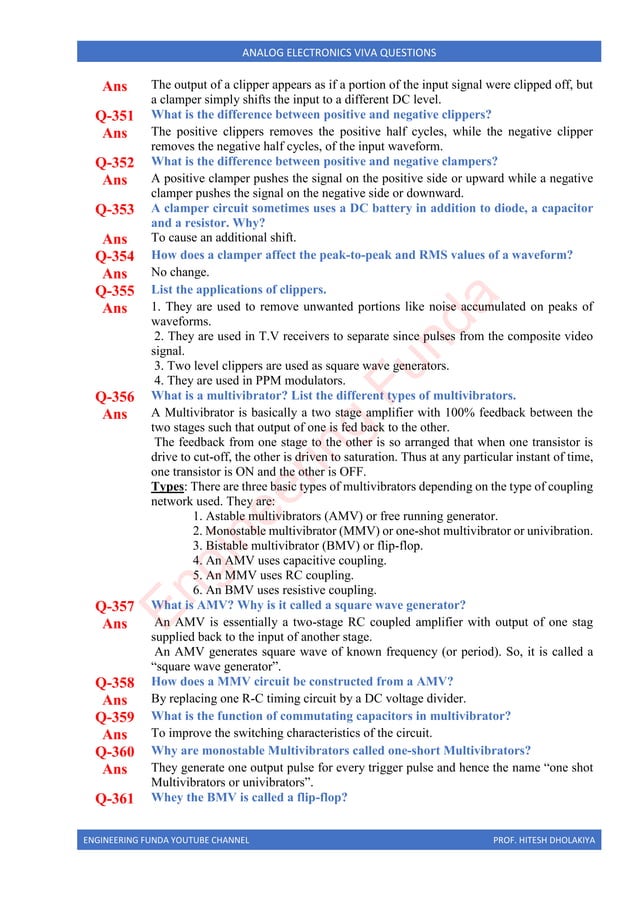 Analog Electronics interview and viva questions.pdf