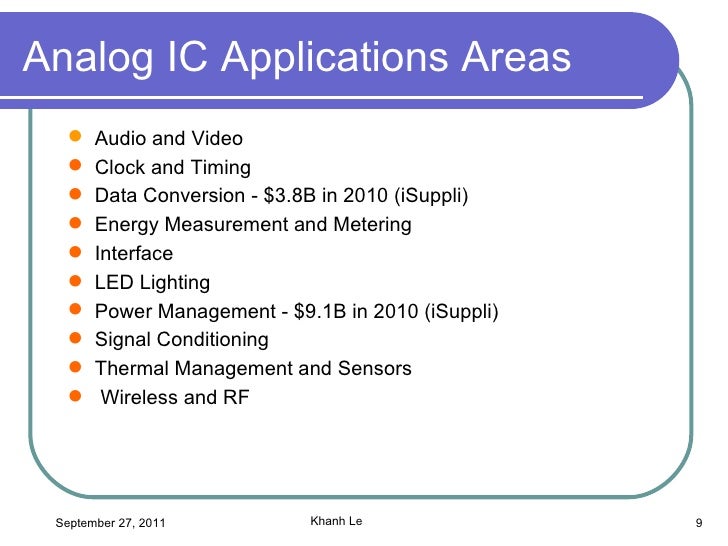 Analog Ic Market and Opportunity