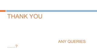 THANK YOU

ANY QUERIES
……?

 