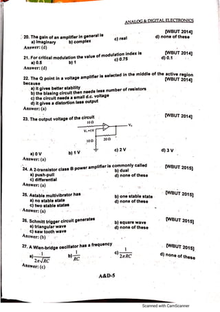 Analog electronic circuits 