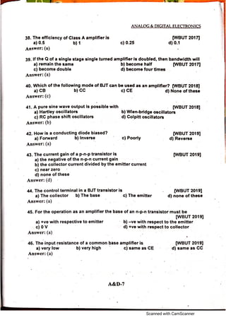 Analog electronic circuits 