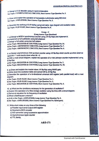 Analog electronic circuits 