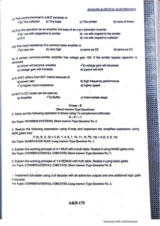 Analog electronic circuits 