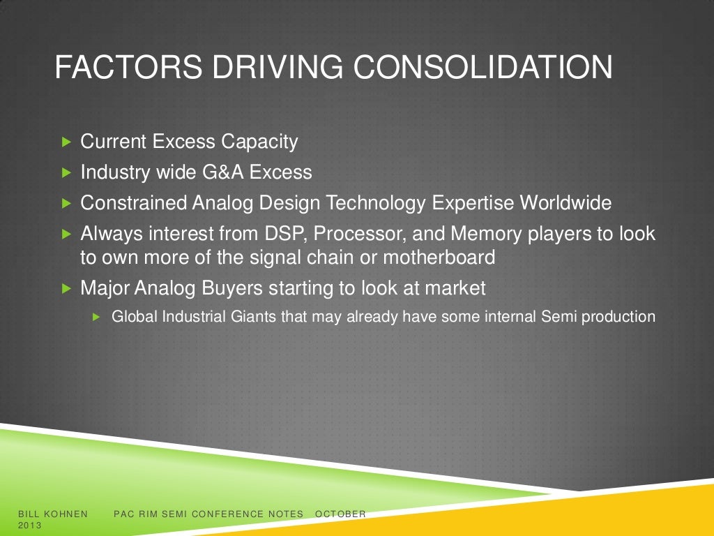 Analog Semiconductor Consolidation in Discussion