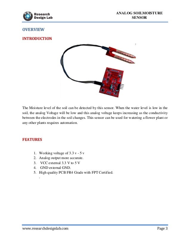 Analog Soil Moisture Sensor