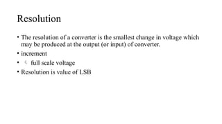 Resolution Lsb Linear Integrated Circuits - Analog to Digital Converter.pptx