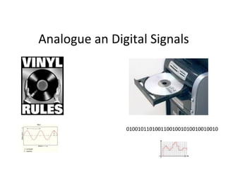 Analogue an Digital Signals 01001011010011001001010010010010 