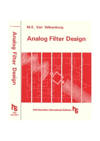 Analogue filter design van valkenburg