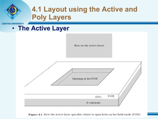4.1 Layout using the Active and  Poly Layers The Active Layer 