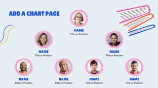 ADD A CHART PAGE
NAME
NAME
NAME NAME
NAME NAME
NAME
Title or Position
Title or Position
Title or Position Title or Position
Title or Position Title or Position
Title or Position
 