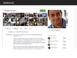 Analítica web
90%
personas
10%
herramientas
 