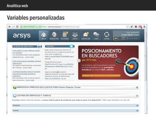 Analítica web
Segmentos personalizados
 