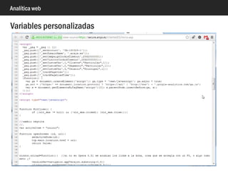 Analítica web
Segmentos personalizados
 
