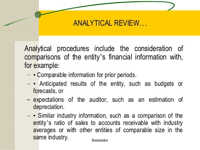 Analytical procedure example in auditing