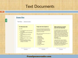 Text Documents
101
@analyncmercader.com
 