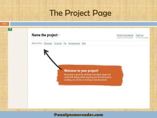The Project Page
111
@analyncmercader.com
 