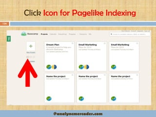 Click Icon for Pagelike Indexing
134
@analyncmercader.com
 