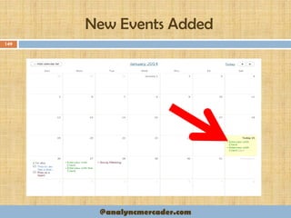 New Events Added
149
@analyncmercader.com
 