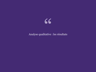 L’accessibilité des portails de bibliothèques
Paris. Ministère de la Culture et de la Communication
Analyse qualitative : les résultats
“
 