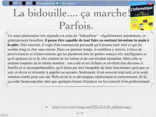 Analyse et conception
       des systèmes
      d’information
         (ACSI)
                         61
lundi 5 septembre 2011
 