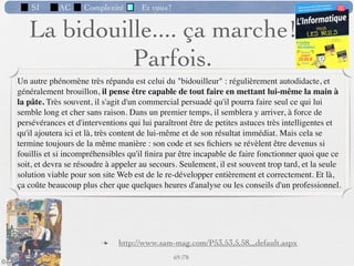 Et vous, aujourd’hui et
                        «demain» ?




                             62
lundi 5 septembre 2011
 
