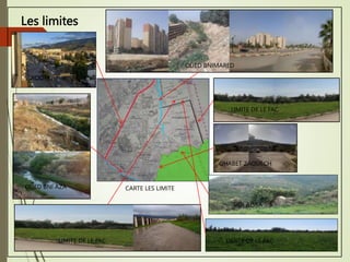 Les limites
CARTE LES LIMITE
ROUTE n1
OUED BNI AZA
LIMITE DE LE FAC
OUED BNIMARED
GHABET ZAOUECH
LIMITE DE LE FAC
SIDI AISSA
LIMITE DE LE FAC
 