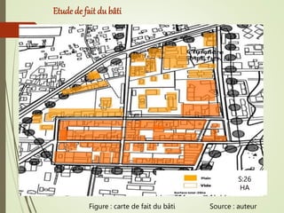 Etude de fait du bâti
Figure : carte de fait du bâti Source : auteur
S:26
HA
 
