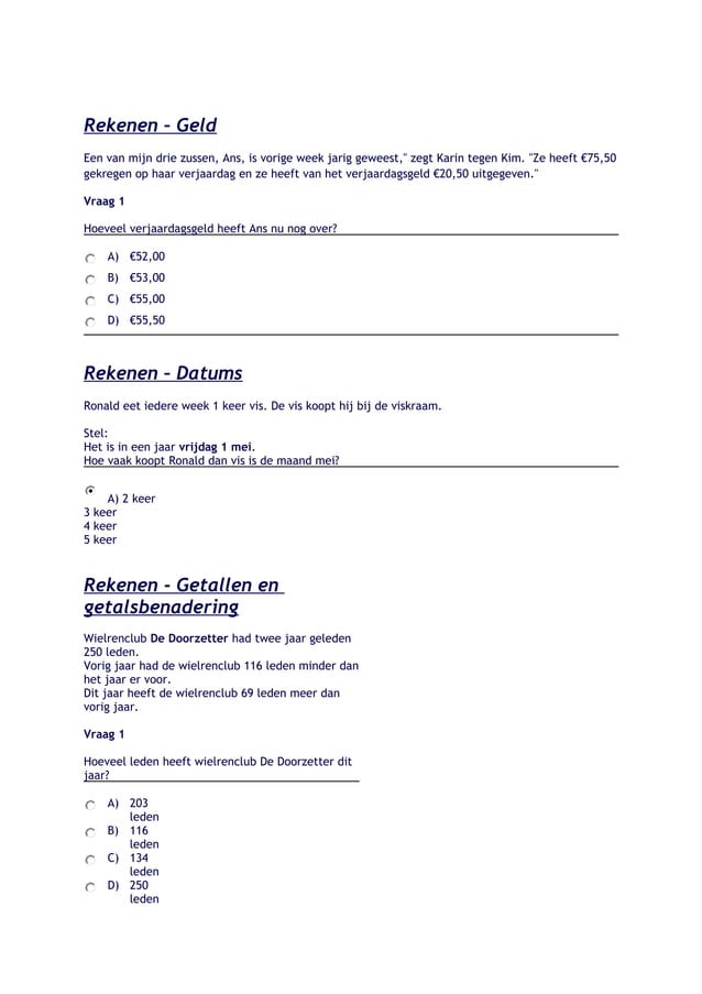 Analyse cito rekenen | PDF