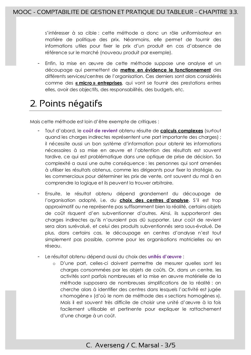 Analyse critique de la méthode des couts complets et des centres d'an…