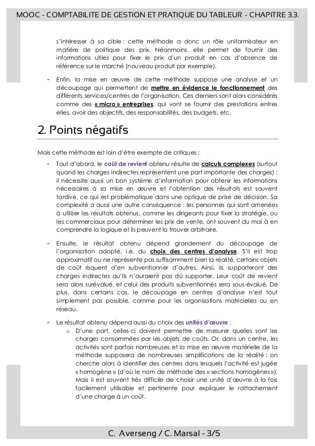 Analyse critique de la méthode des couts complets et des centres d'an…