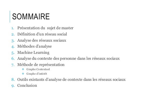 Analyser Le Contexte Des Personnes Dans Les Reseaux Sociaux