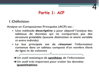 Partie 1: ACP
4
 