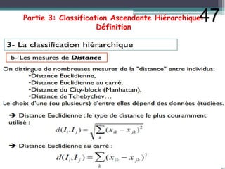 Partie 3: Classification Ascendante Hiérarchique:
Définition
47
 