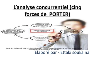 L’analyse concurrentiel (cinq
forces de PORTER)
Elaboré par - Ettaki soukaina
 