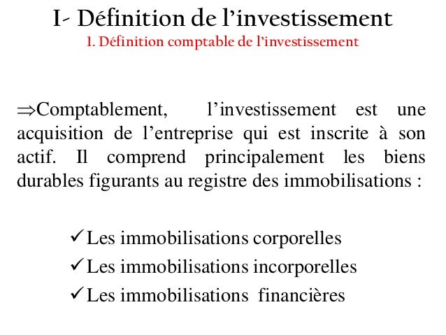 Analyse De Projets D Investissement Bouyoussef