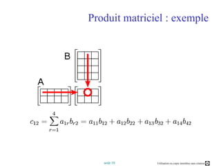 Produit matriciel : exemple