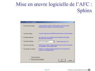 Mise en œuvre logicielle de l’AFC : Sphinx