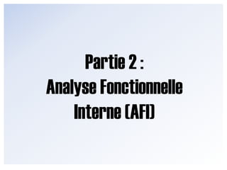Partie 2 : Analyse Fonctionnelle Interne (AFI)