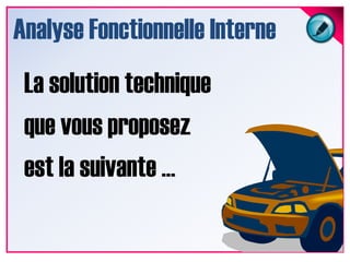 Analyse Fonctionnelle InterneLa solution technique que vous proposez est la suivante …