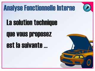 Analyse Fonctionnelle InterneLa solution technique que vous proposez est la suivante …