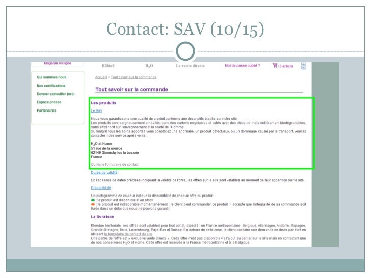 Analyse Site E Commerce H2o